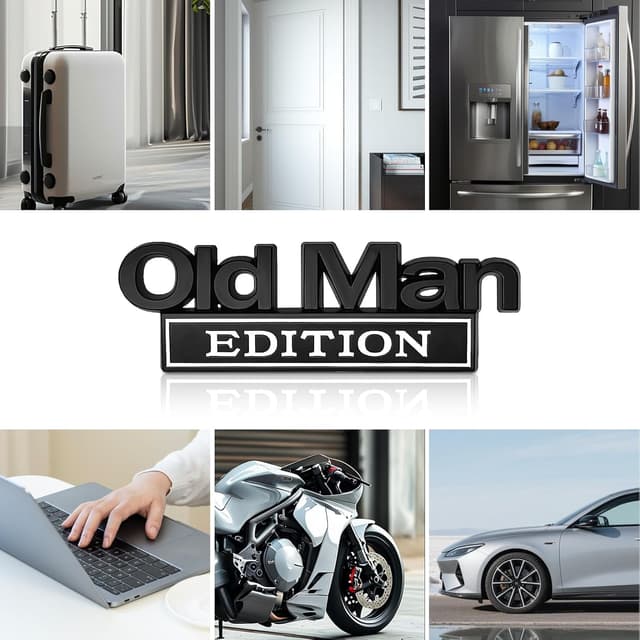 Thumbnail 6 de OCCOUMR Old Man Edition Auto-Emblem 2 Stück