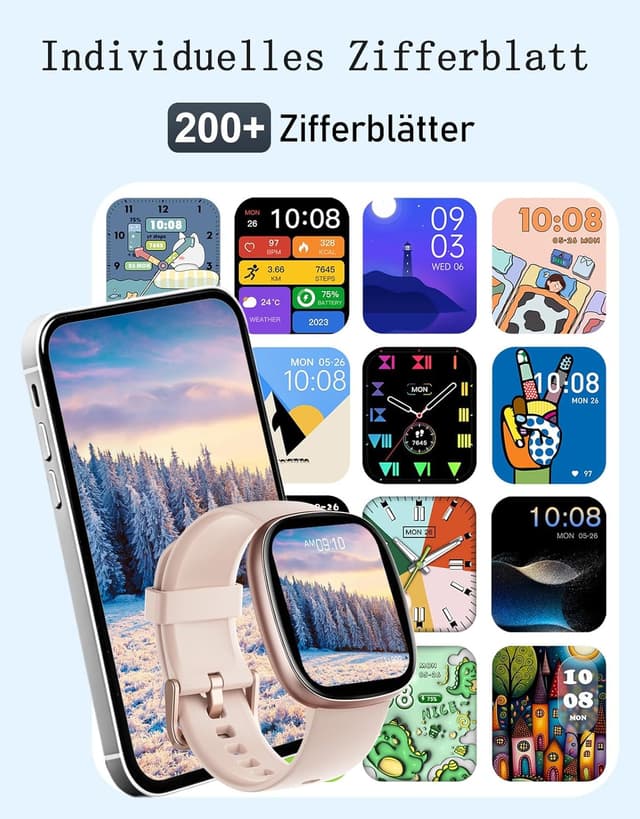 Thumbnail 5 de HUAKUA Smartwatch Damen mit Telefonfunktion