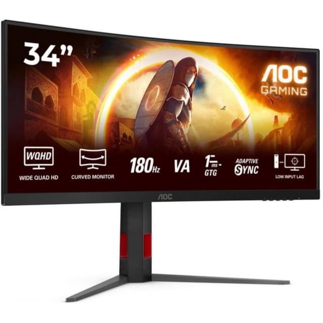 Detalle de AOC CU34G4 34" Curvo WQHD 3440×1440 180 Hz
