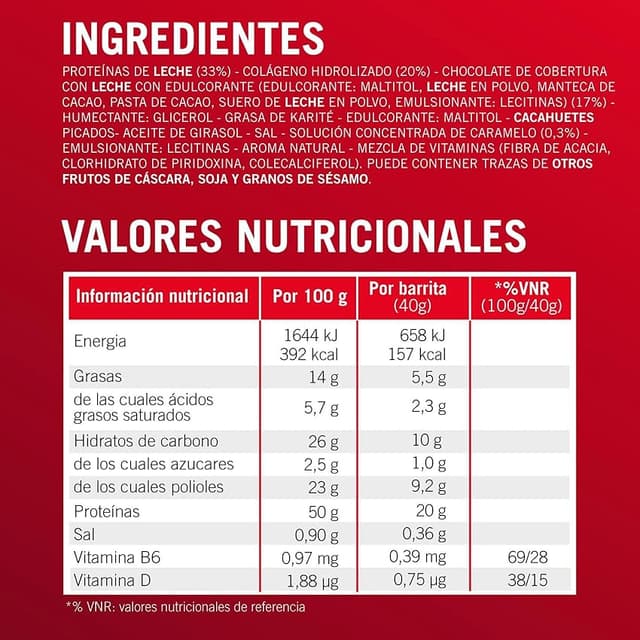 Thumbnail 6 de Enervit Barrita Proteica Caramelo Salado 20 g proteínas 🍫