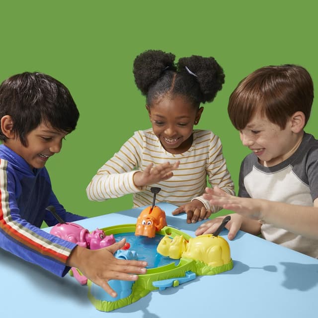 Detalle de Hungry Hungry Hippos Marble-Chomping Game for Kids – Fast-Paced Family Board Game (2–4 players, Age 4+)