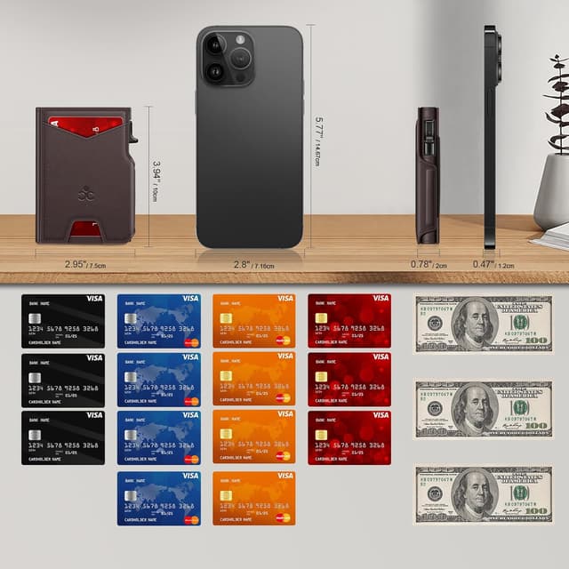 Thumbnail 5 de Slim RFID Wallet 9-13 Cards 👝