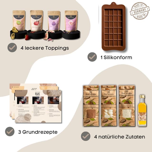 Detalle 2 de Pure Xocolate DIY-Schoko-Kit Schokoladen-Set 🍫