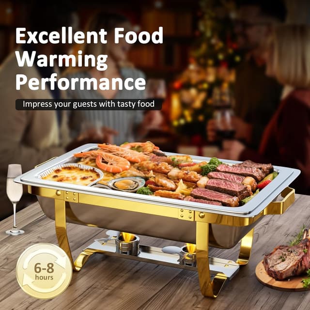 Thumbnail 1 de Nessxa Chafing Dishes 9QT 4-Pack 🍽️