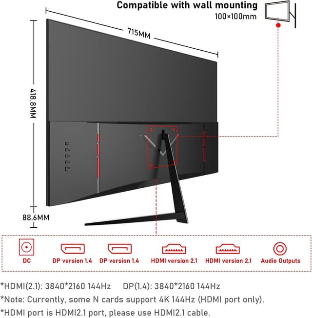 Thumbnail 6 de Gawfolk 32-inch 4K UHD Monitor 144Hz 1ms