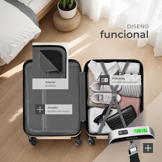 Thumbnail 6 de tectake Juego de 4 Maletas Rígidas ABS champán