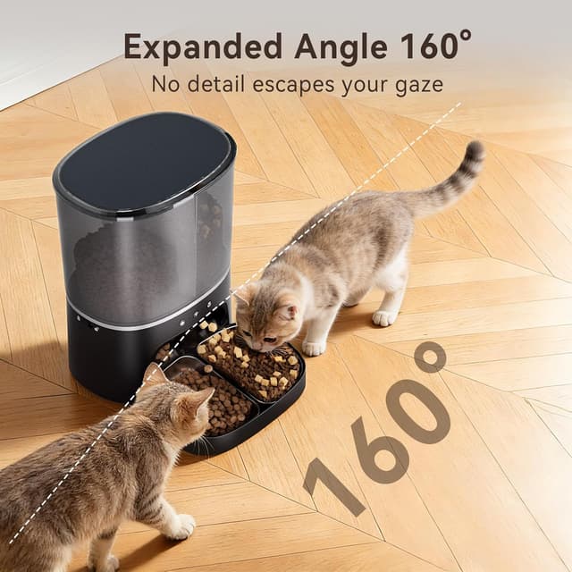 Detalle 2 de 8L Smart Pet Feeder with Camera (1080p HD, Night Vision, 2-Way Audio) – 5GHz WiFi App Control