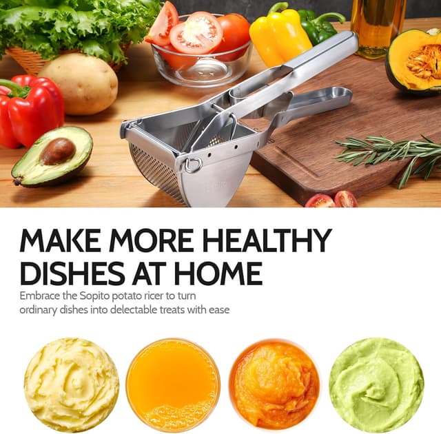 Thumbnail 5 de Sopito Potato Ricer Stainless Steel for Home and Commercial 🍽