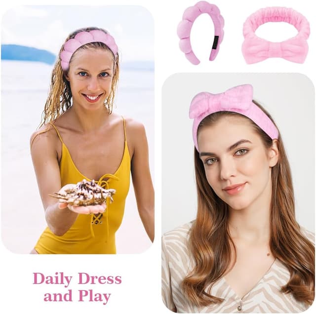 Thumbnail 5 de Fascia capelli 5 pezzi Rosa 🎀