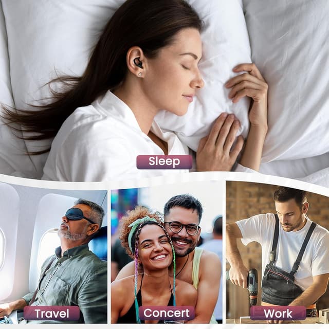 Detalle 2 de WLSCTY Ohrstöpsel zum Schlafen für Seitenschläfer (weiche Silikon-Ohrstöpsel gegen Schnarchen), 6 Größen S/M/L