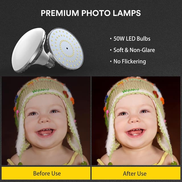 Thumbnail 3 de RALENO Softbox Lighting Kit 50x50cm 50W continuous lights