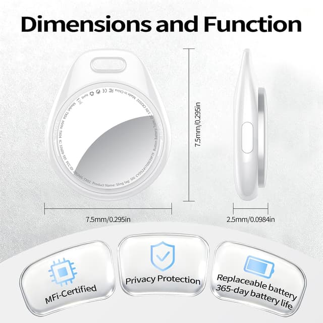 Detalle 2 de AirTag Card tracker Bluetooth IP68