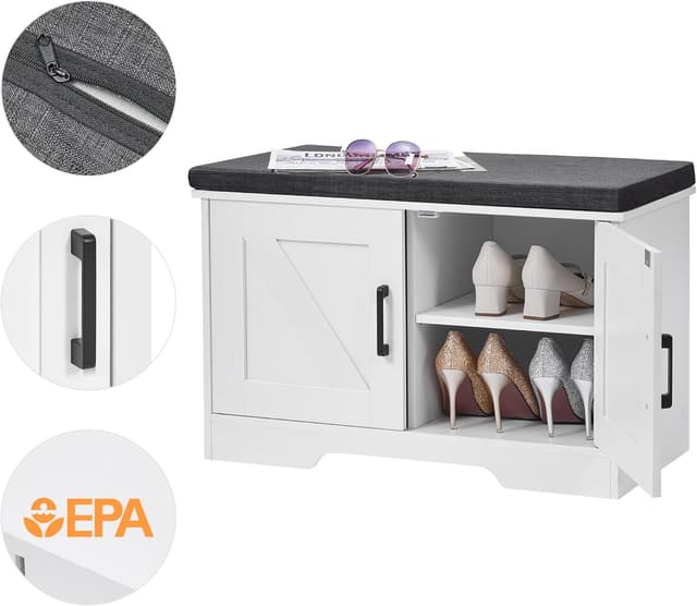 Thumbnail 6 de HOMSHO 2-Tier Storage Bench 27.6