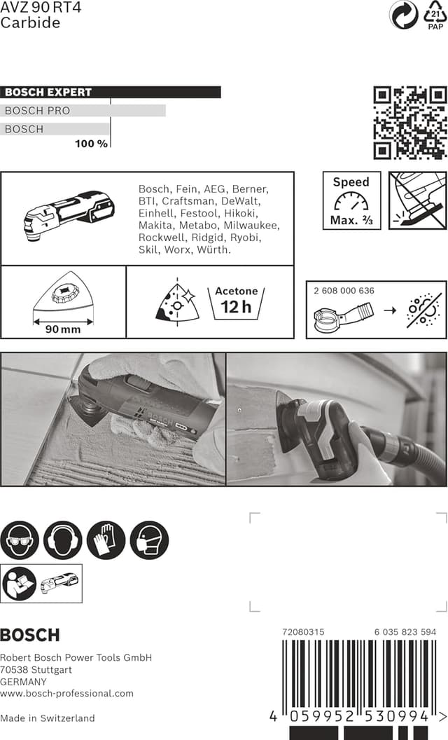 Detalle de Bosch AVZ 90 RT4 sanding plates 90 mm