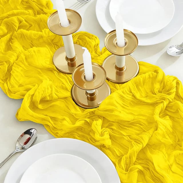 Thumbnail 2 de Foatcox Chemin de Table Jaune Mimosa 300 x 90 cm