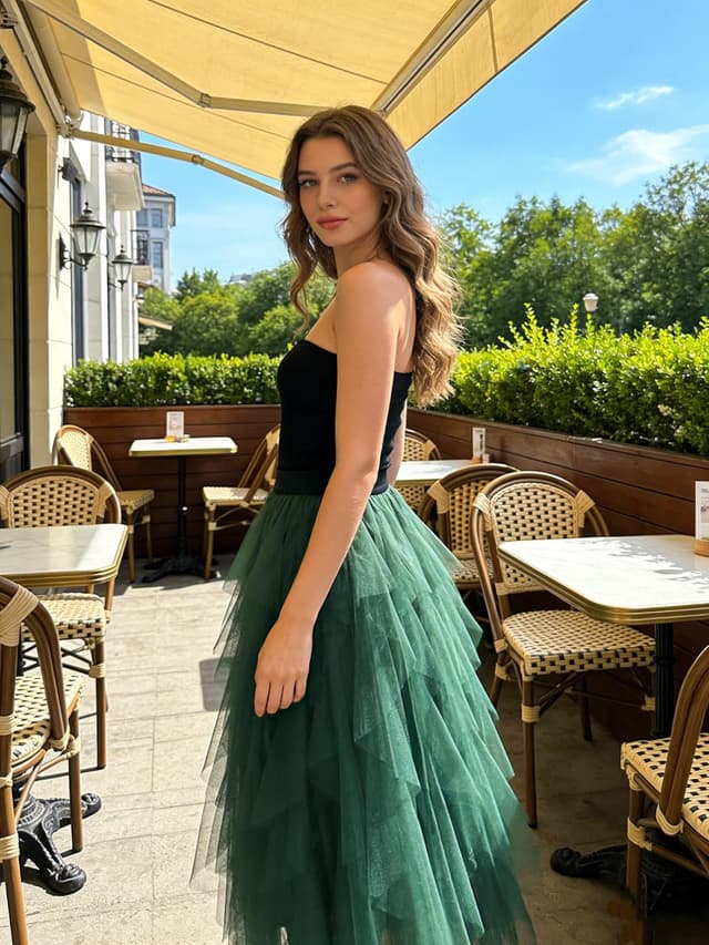 Thumbnail 3 de Girstunm Tüll Röcke Midi Länge 34 Zoll