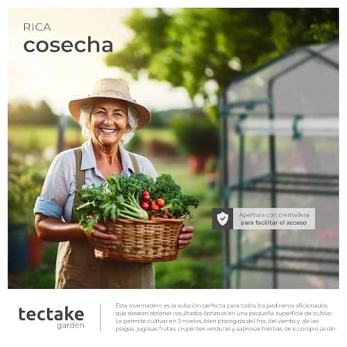 Thumbnail 6 de tectake® Invernadero Exterior en Acero con Ruedas 🌱