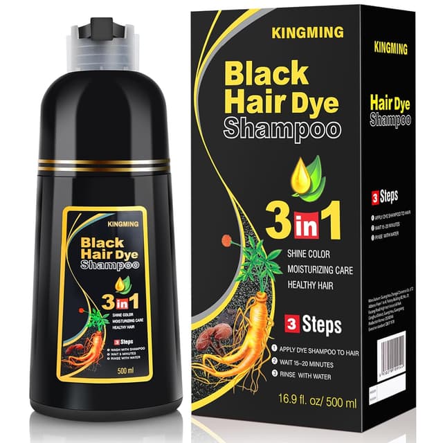Detalle de Black Hair Dye Shampoo 3‑in‑1 Schwarz 500 ml