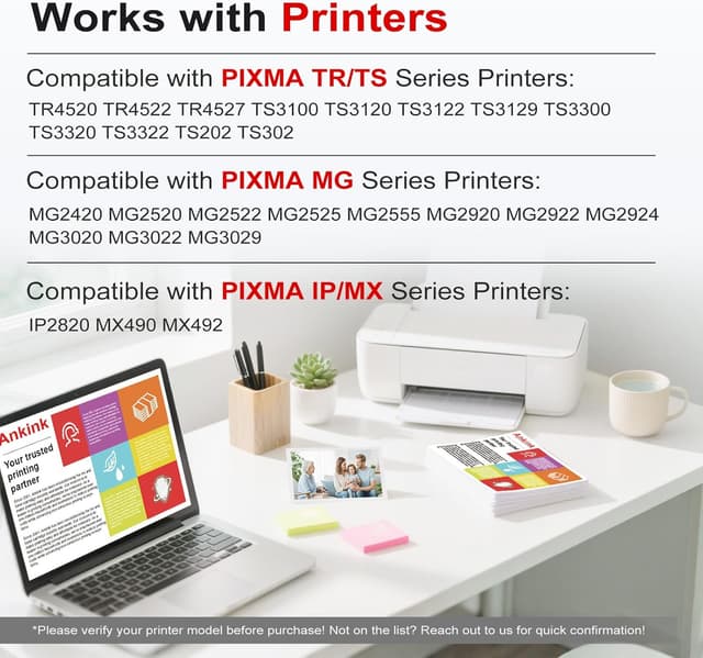 Detalle de Ankink 245XL PG-245XL Black Ink Cartridge Replacement (2-Pack) for Canon Pixma