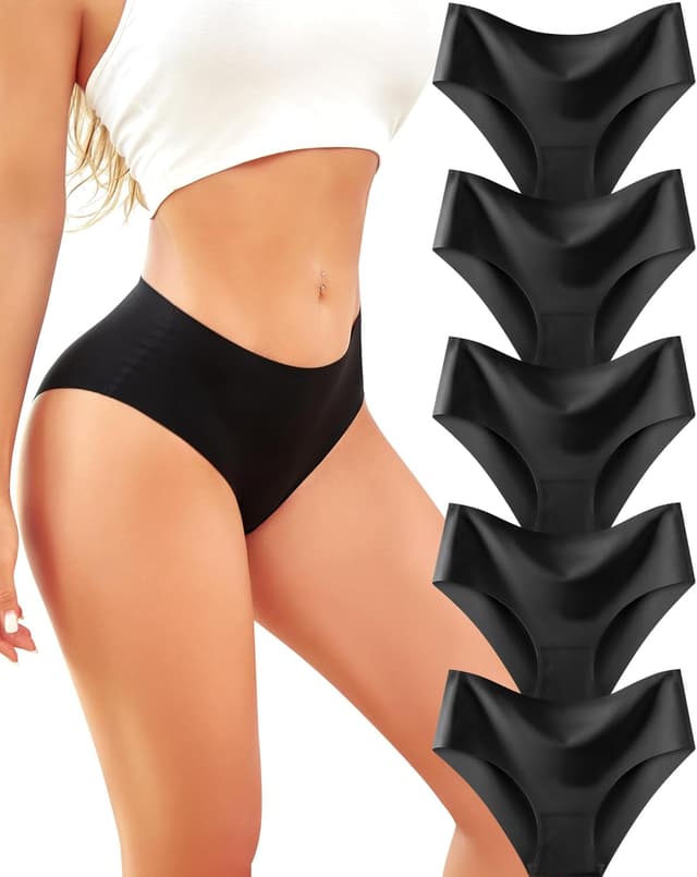 Detalle de ALL OF SHE 5 Pack di mutande senza cuciture da donna a vita media (multipack XS-XL)