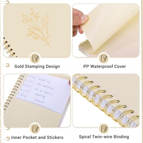 Thumbnail 4 de 3 Pcs Spiral Notebook A5, 140 Pages