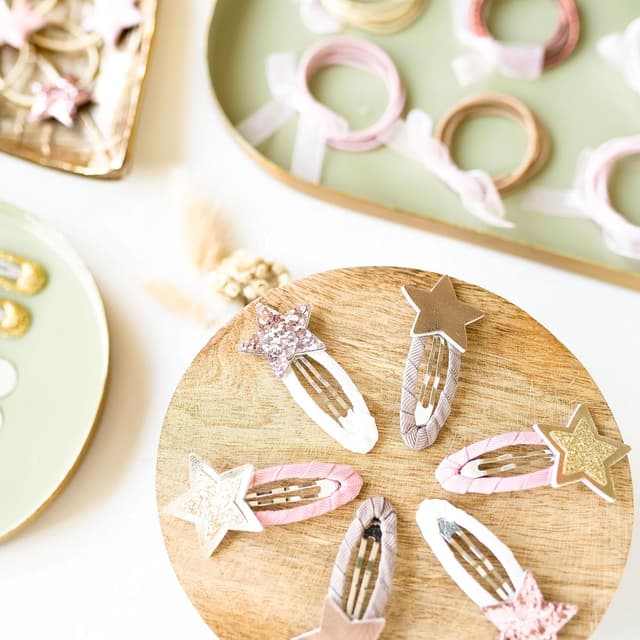 Detalle 2 de Papierdrachen Haarspangen Set 48er