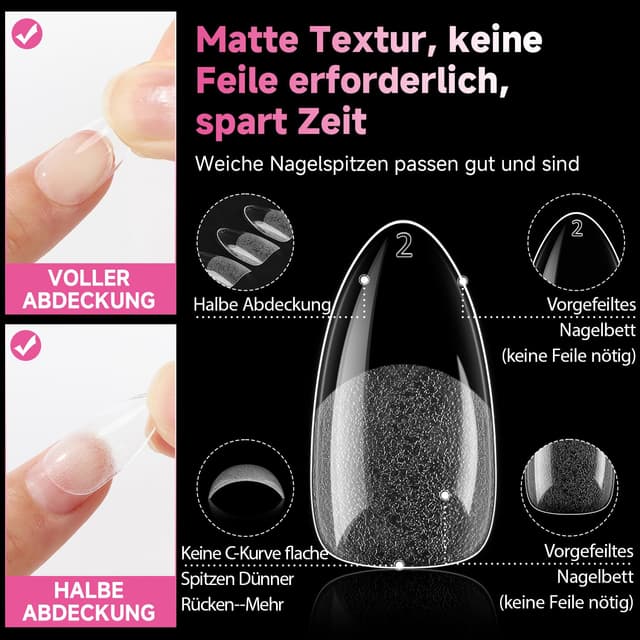 Detalle de UNA GELLA Gel Nageltips Set 216 Stück