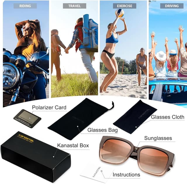 Thumbnail 6 de KANASTAL Übergröße Überzieh-Sonnenbrille für Brillenträger mit polarisierten UV400-Gläsern (Fit Over)