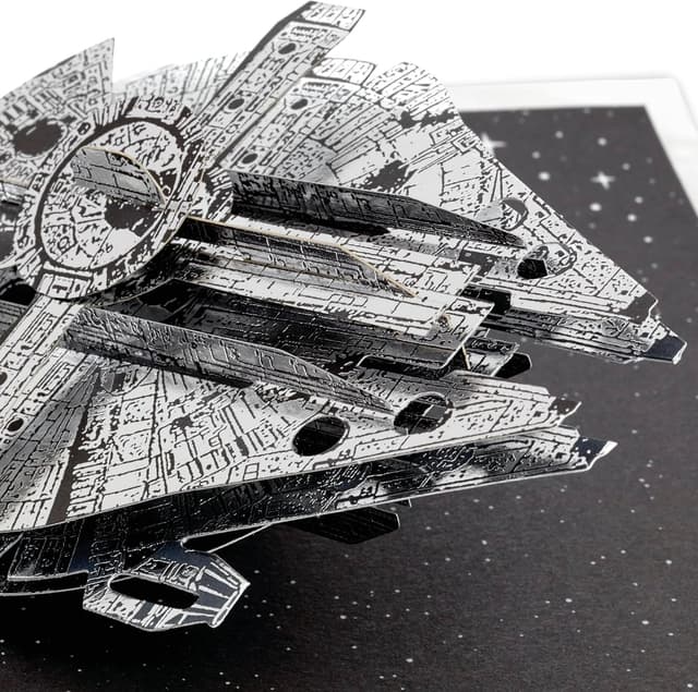 Detalle 2 de Hallmark Star Wars Millennium Falcon biglietto 3D