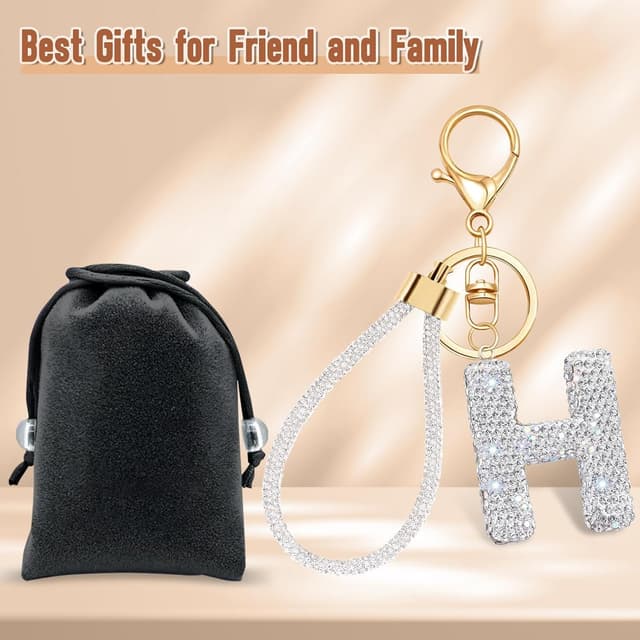 Thumbnail 6 de Schlüsselanhänger Initial A Silber Strass