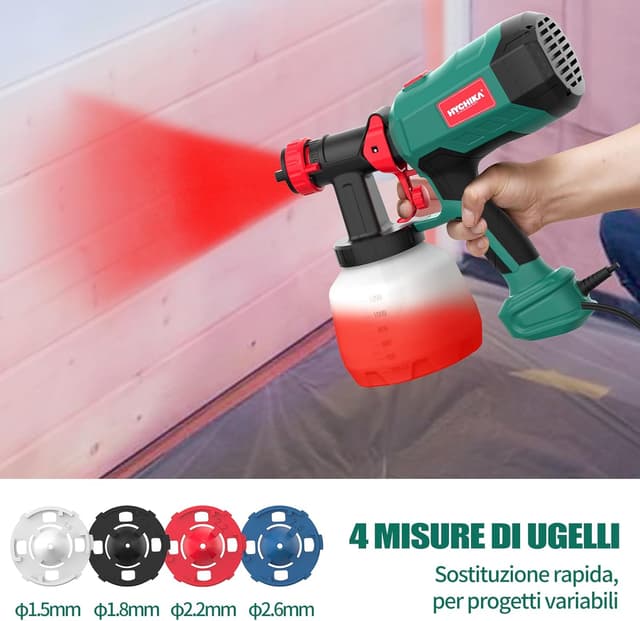 Detalle de HYCHIKA pistola a spruzzo 600W HVLP