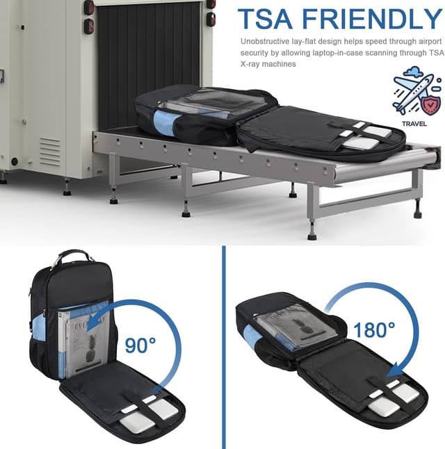 Thumbnail 3 de Z-MGKISS Z-MGKISS Travel Laptop Backpack 52L – TSA-friendly 17.3 inch Overnight Rucksack