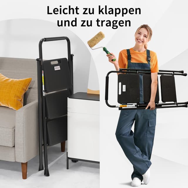 Thumbnail 6 de HBTower Trittleiter 3 Stufen 228 kg đȘ