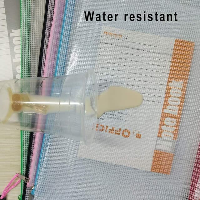 Detalle de A5 Plastic Zip Wallet Folder (24-Pack, 8 Colours) – PVC zipped document bags for everyday storage