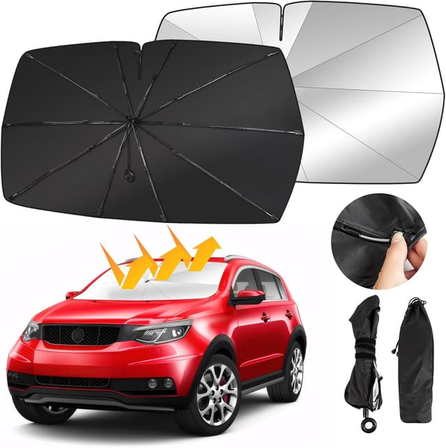 Detalle de Oziral pare-soleil de voiture pliable pour vitre avant (150 x 82 cm) avec ressort