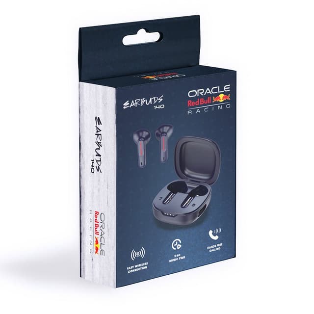 Detalle 2 de Auriculares Red Bull Kers inalámbricos Bluetooth con cancelación de ruido y micrófono azul