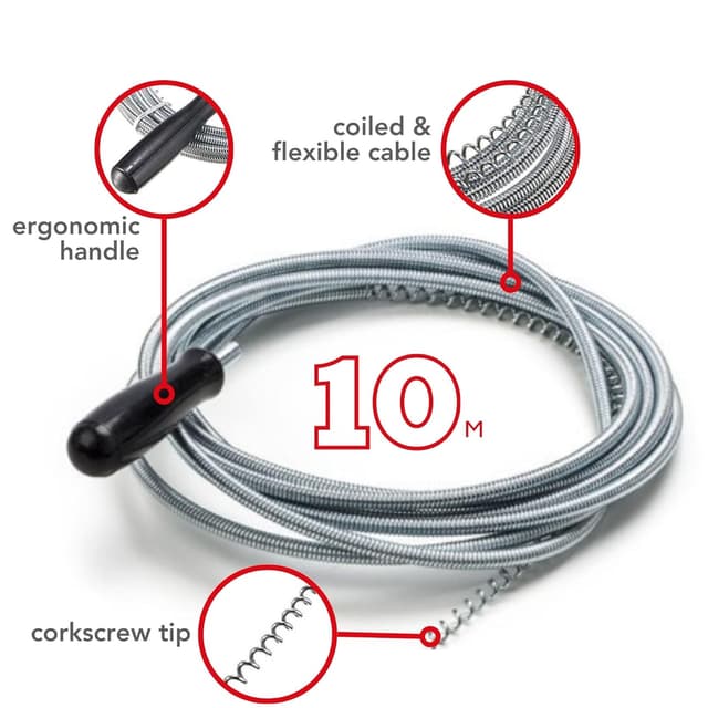 Thumbnail 4 de Toolland Drene Resorte Desbloqueador Fregadero 7mm x 10m 🛠