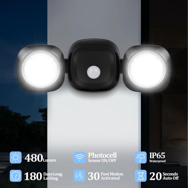 Thumbnail 1 de Toowell Battery Security Lights 480 lm