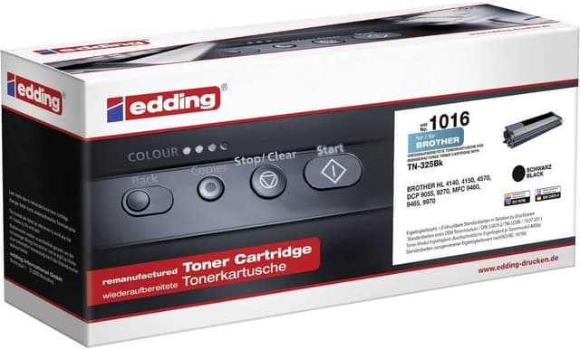 Detalle de edding Toner EDD-1016 Schwarz (ersetzt Brother TN-325Bk) – Reichweite bis zu 4.000 Seiten