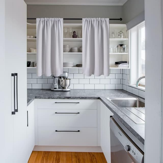 Detalle de MRTREES Petit Rideau Occultant Blanc 90x120 cm