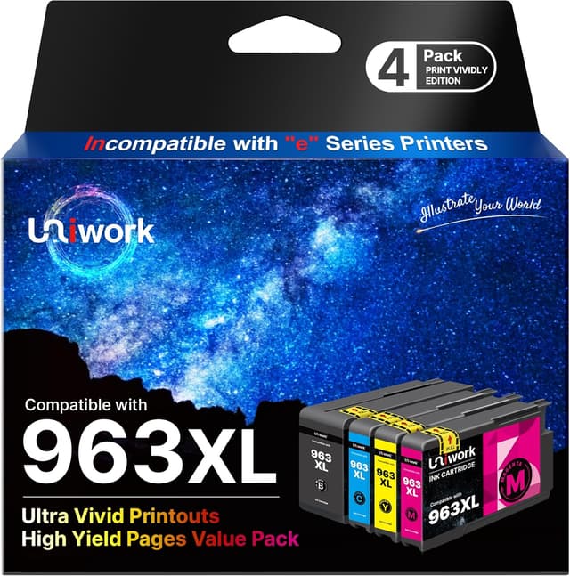 Detalle de Uniwork 963 XL Druckerpatronen 4er-Pack
