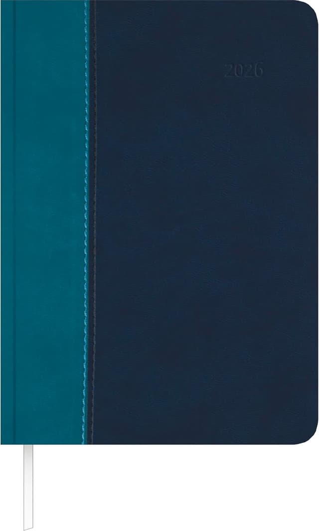 Detalle de Zettler Buchkalender Premium Water A5 2026 – Tageskalender türkis-blau, 1 Tag/1 Seite