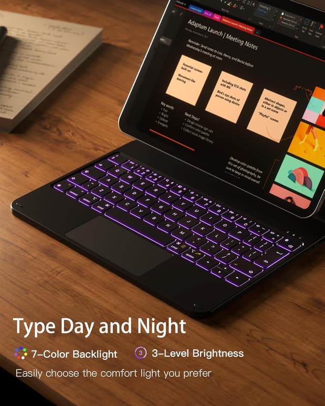 Thumbnail 4 de Inateck Magnetic Keyboard Case for iPad 11" 7‑colour backlight