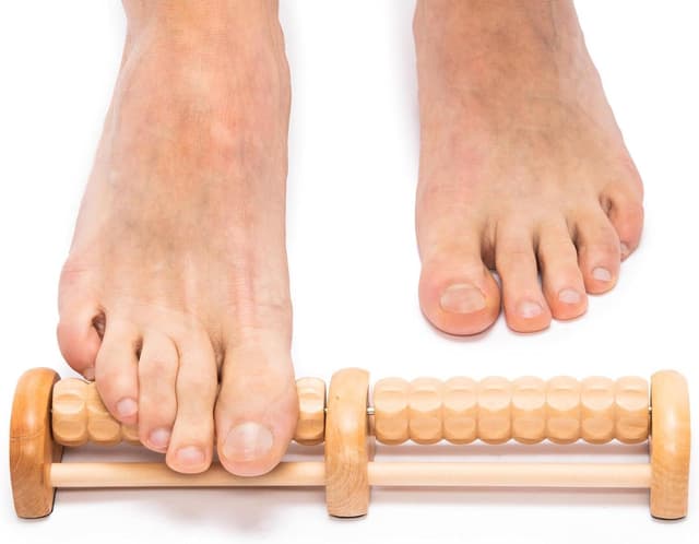 Imagen de TheraFlow Masajeador Dual de Pies Madera en OfertitasTOP