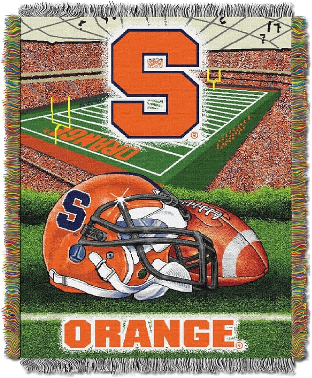 Detalle 2 de Officially Licensed NCAA “Home Field Advantage” Woven Tapestry Throw Blanket (48” x 60”)