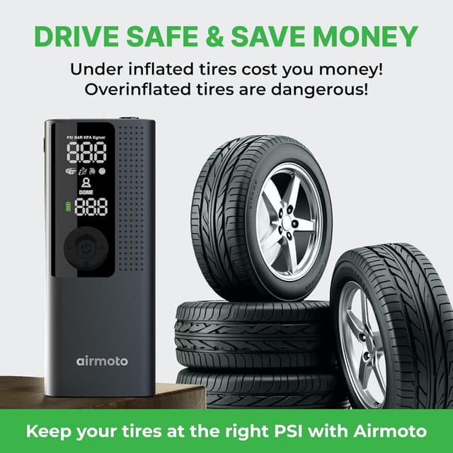 Detalle de Airmoto Portable Air Compressor with Digital Gauge