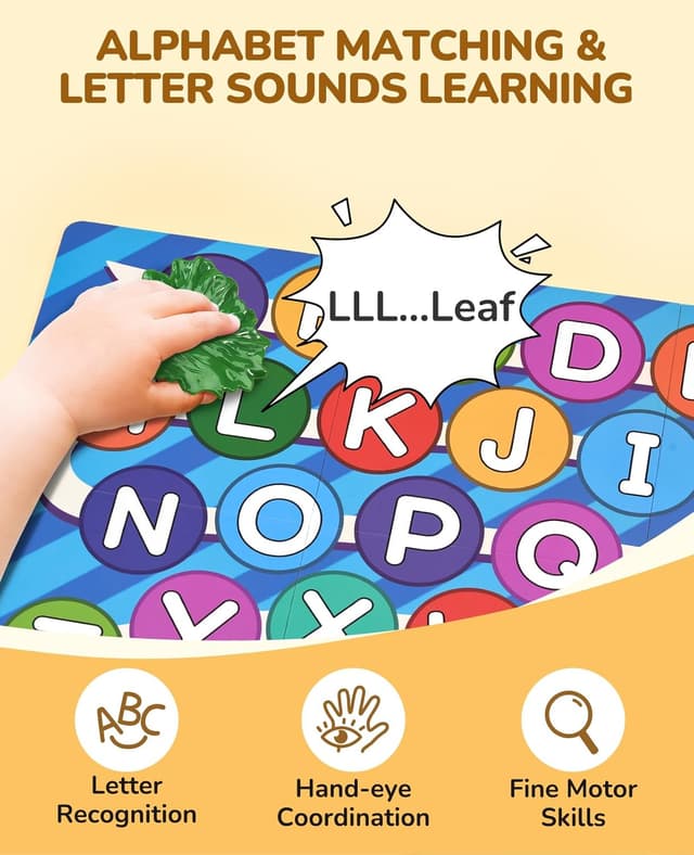 Detalle 2 de JoyCat Mystery Alphabet Box for Kids (26 Letter Sorting Game) for Letter Sounds & Fine Motor Skills