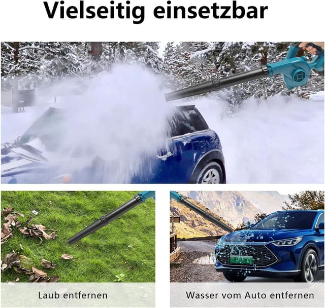 Detalle de Waitley Akku-Laubbläser für Makita 18V-Akku (kabellos) mit 169 km/h – ohne Akku & Ladegerät