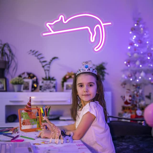 Thumbnail 5 de PILOYINDE Katze LED Schild 16,5×9,8 🪧