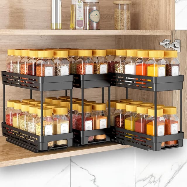 Imagen de Pull Out Spice Rack Organizer 2-Tier 3-Pack 12 en OfertitasTOP